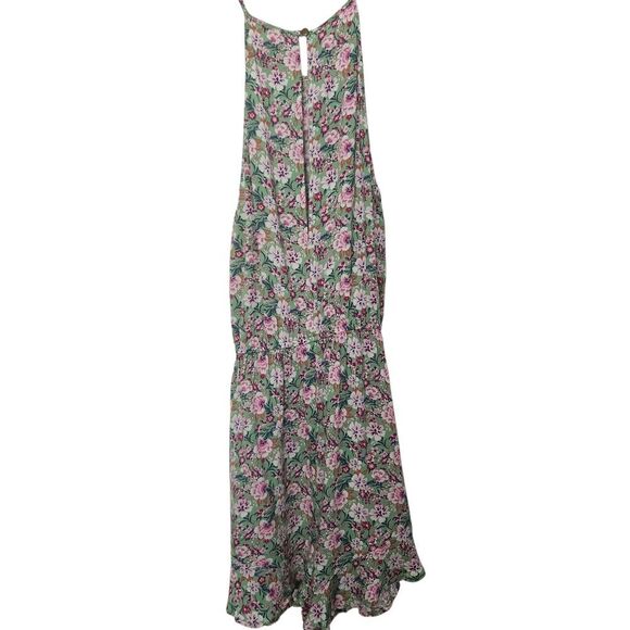 BeBop Womens Juniors Floral Sleeveless Romper Elastic Tie Waist Size Large - Picture 2 of 10